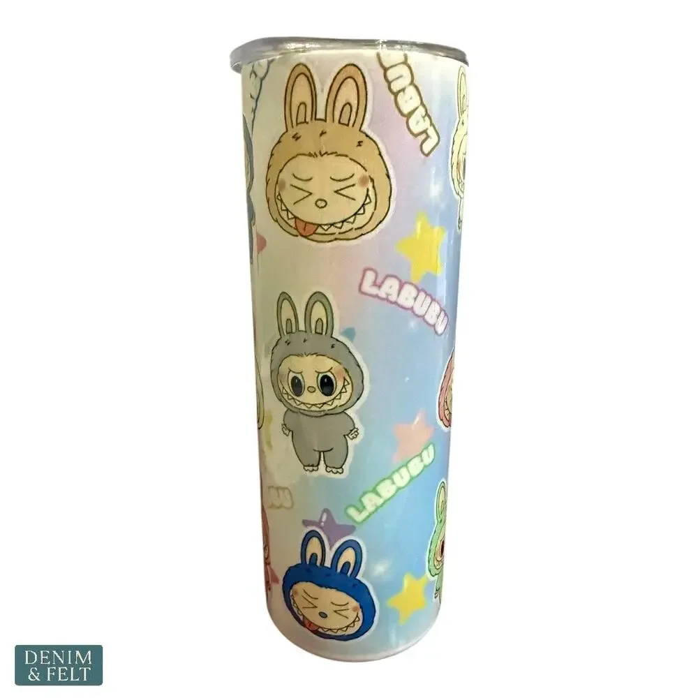 Labubu‎ Pastel Bunny Rainbow 20oz Stainless Steel Insulated Drink Tumbler NEW